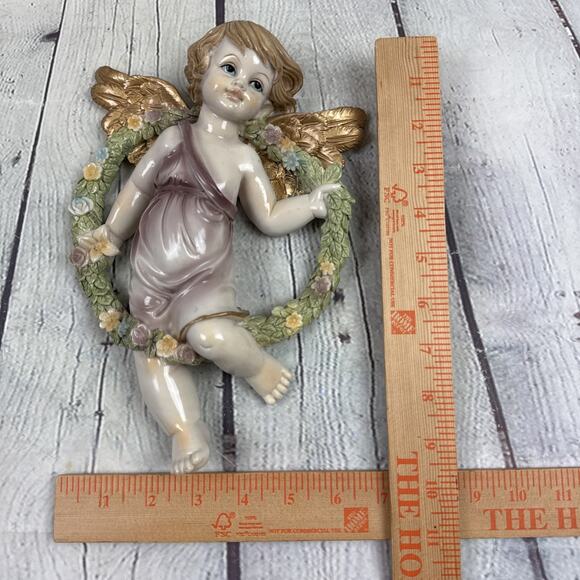 Touch of Class Porcelain Like Angels Wall Figurine Set 10" 2 Piece - Picture 7 of 8